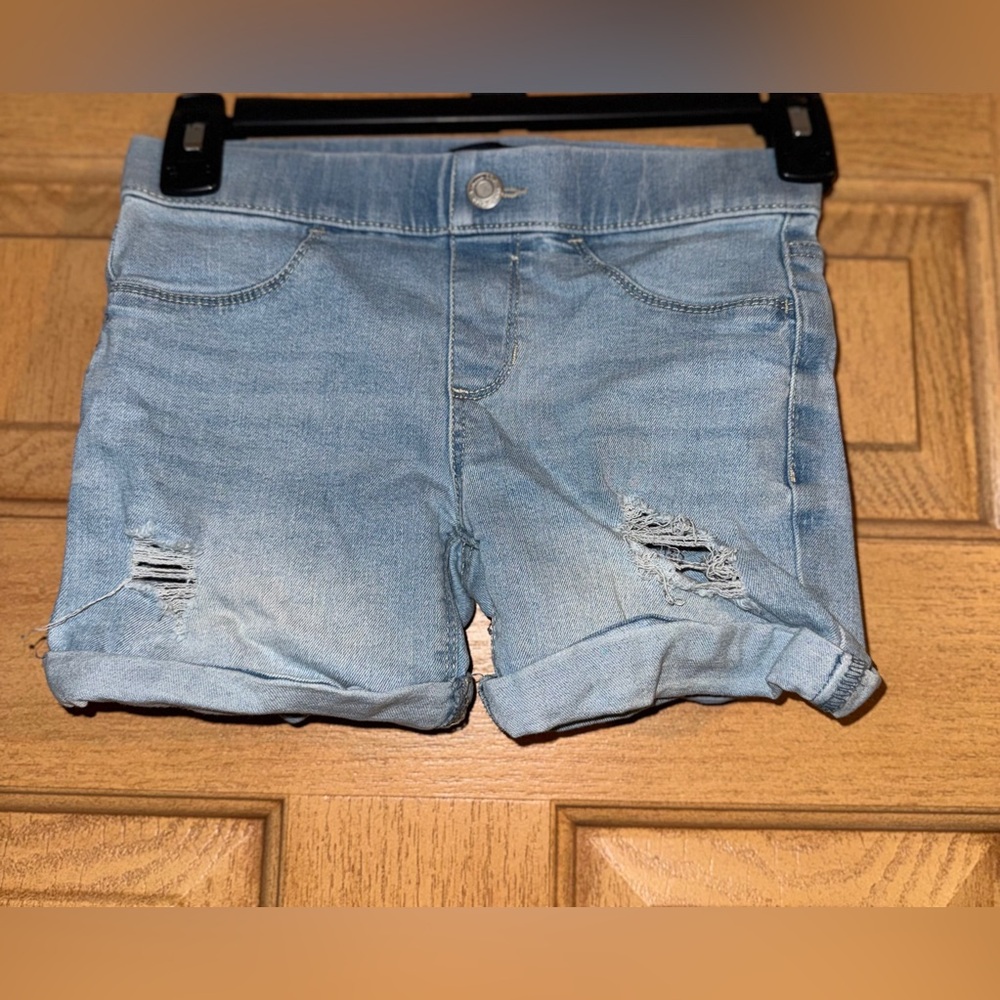Vanilla Star Light Blue Distressed Jean Shorts